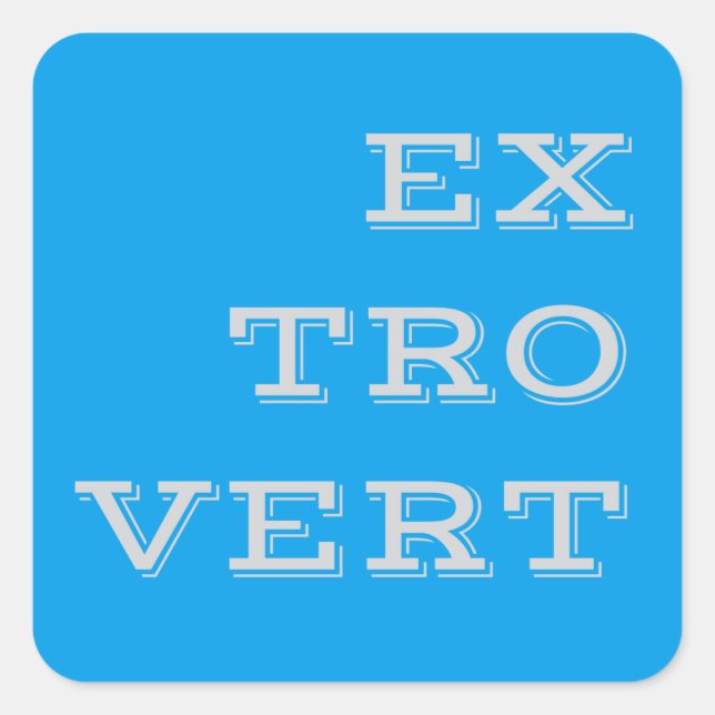 Gray Extrovert Stickers (Vorderseite)