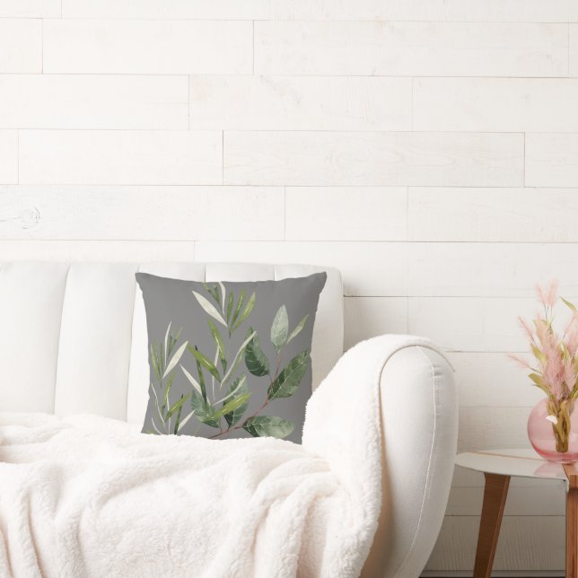 GRAY FALLEN BRANCH PILLOW KISSEN (Liege)