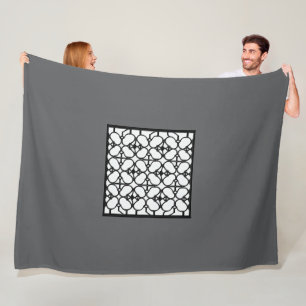 Gray Fashion Large Fleecedecke