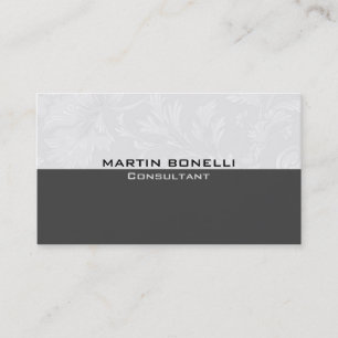 Gray Floral Damask Special einzigartig Visitenkarte
