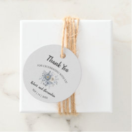 Gray Floral Vielen Dank für die kommende Hochzeit Geschenkanhänger