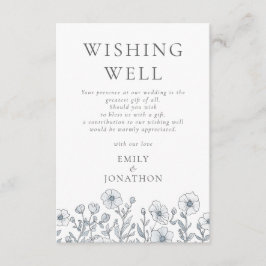 Gray Florals wünscht eine gute Hochzeitskarte Begleitkarte