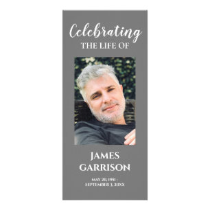 Gray Foto Feier zum Life-Memorial-Programm Werbekarte