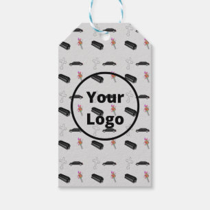 Gray funeral business pattern geschenkanhänger