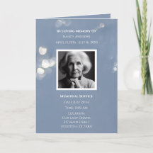 Gray Funeral Memorial Obituary Folary Program