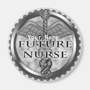 Gray Future Nurse individuelle Name Magnet