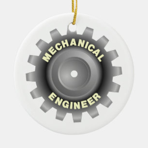 Gray Gear Keramik Ornament