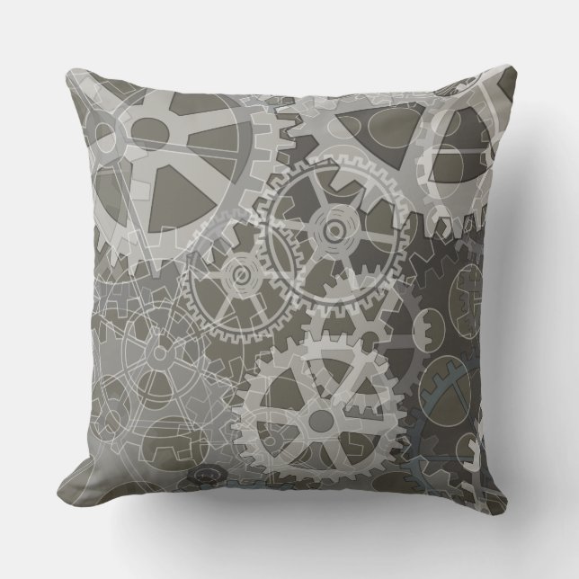 GRAY GEARS DESIGN Retro Lance Oreiller (Recto)