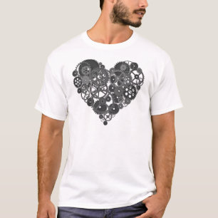 Gray Gears Heart T-Shirt