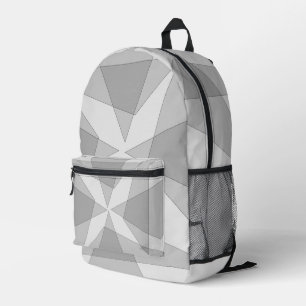 Gray Geometric Bedruckter Rucksack