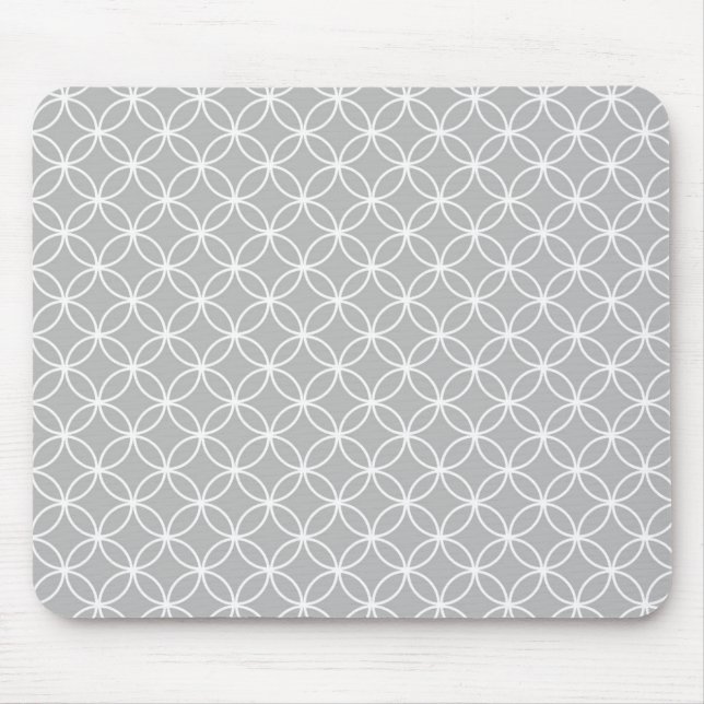 Gray Geometric Circles Mousepad (Vorne)