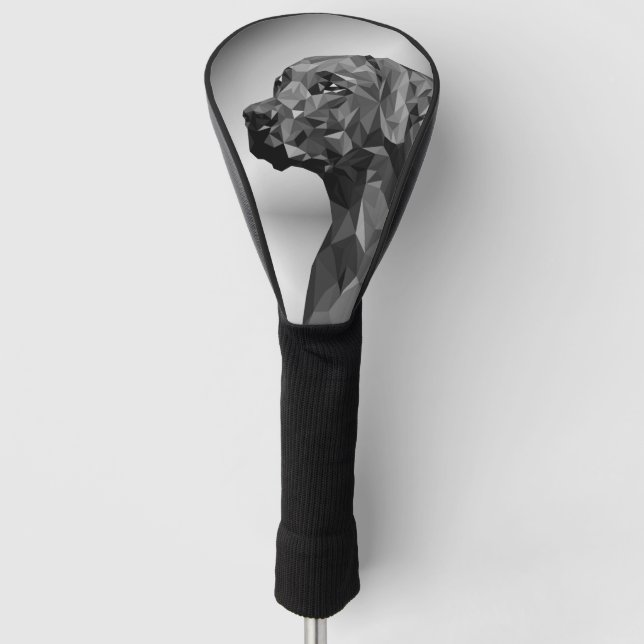 Gray Geometric Dog Golf Headcover (Vorderseite)