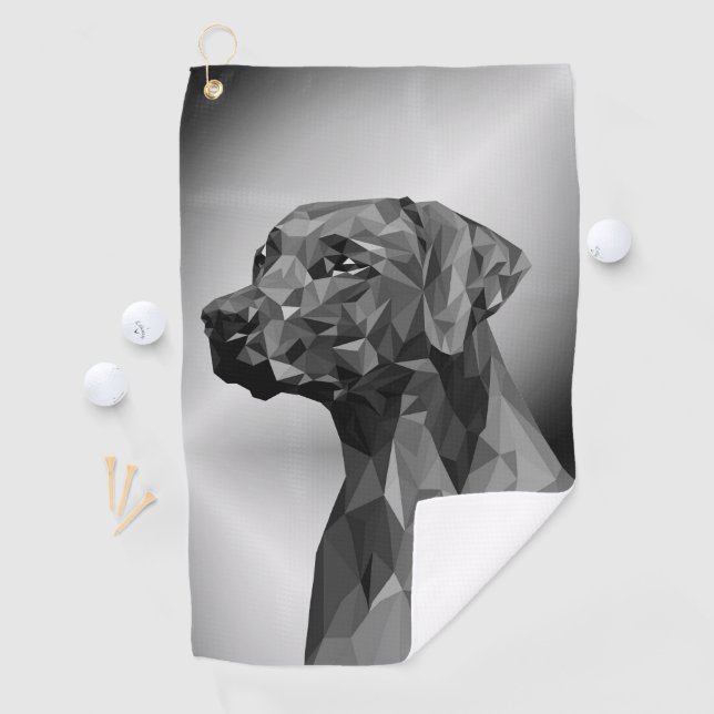 Gray Geometric Dog Golfhandtuch (Insitu)