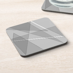 Gray Geometric Getränkeuntersetzer