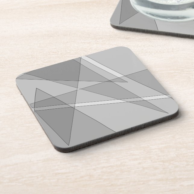 Gray Geometric Getränkeuntersetzer (Linke Seite)