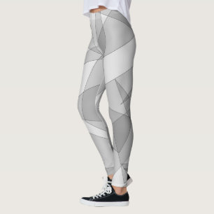 Gray Geometric Leggings