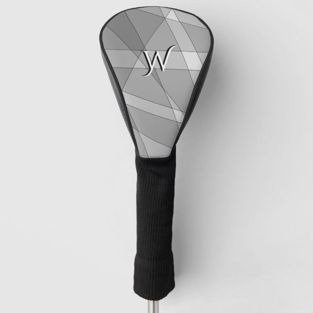 Gray Geometric mit Letter Golf Headcover (Vorderseite)