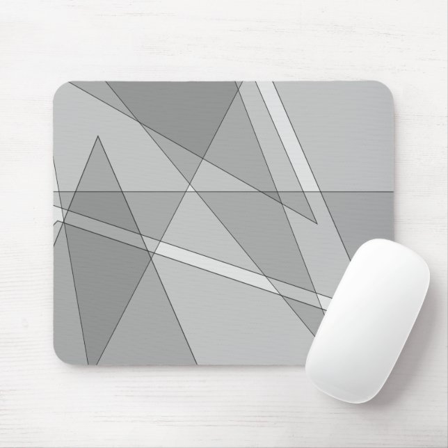 Gray Geometric Mousepad (Mit Mouse)