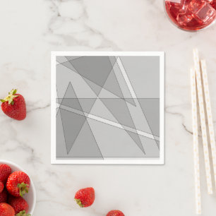 Gray Geometric Serviette