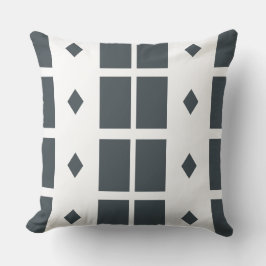 Gray Geometric Throw Pillow Kissen