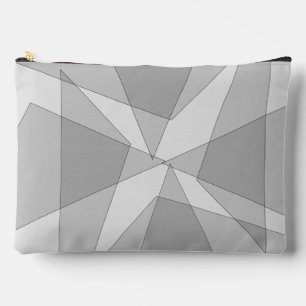 Gray Geometric Zubehörtasche