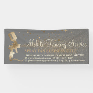 Gray Gold Bronze Spray Tanning Banner