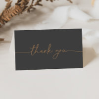 Gray Gold Classic geflochtene Hochzeit Danke Karte