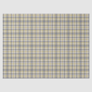 GRAY GOLD WHITE KARIERT PATTERN SEIDENPAPIER