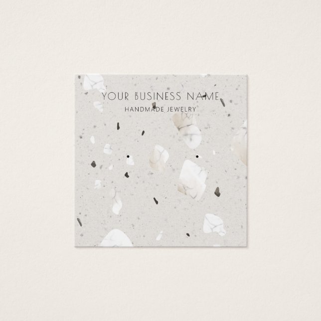 Gray Gray Terrazzo Earring Display Cards (Vorderseite)