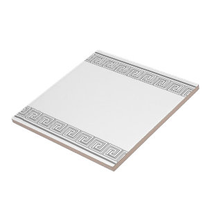 Gray Grecian Frieze Pattern Fliese