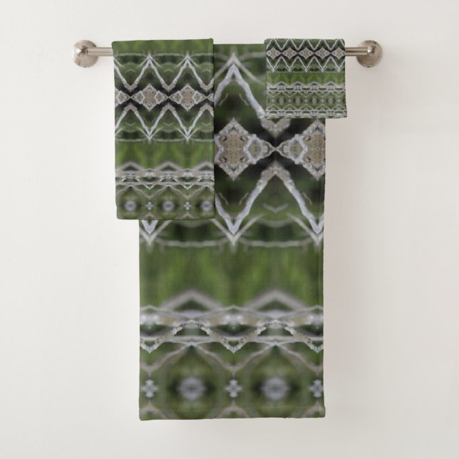 Gray Green Bath Decor Badhandtuch Set (Insitu)