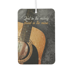 Gray Grunge Acoustic Gitarre individuell anpassbar Autolufterfrischer