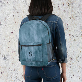 Gray Grunge Aesthetic Bedruckter Rucksack