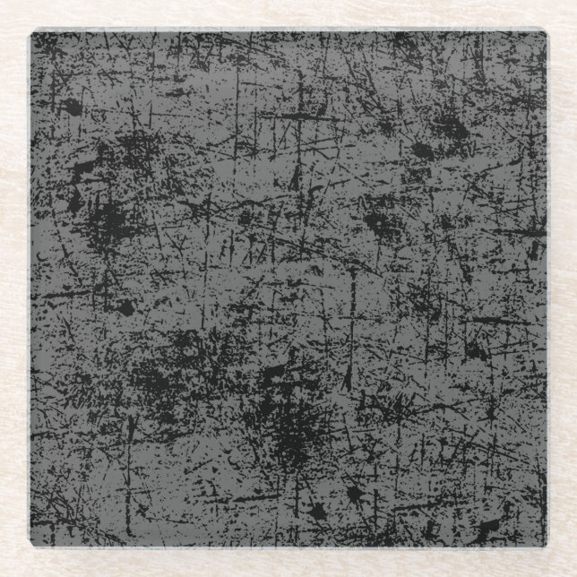Gray Grunge Glasuntersetzer (Vorderseite)