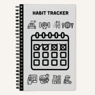 GRAY HABIT TRACKER NOTEBOOK NOTIZBUCH