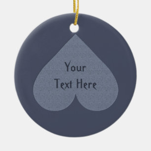 Gray Heart Anti-Valentine-Custom-Ornament Keramik Ornament
