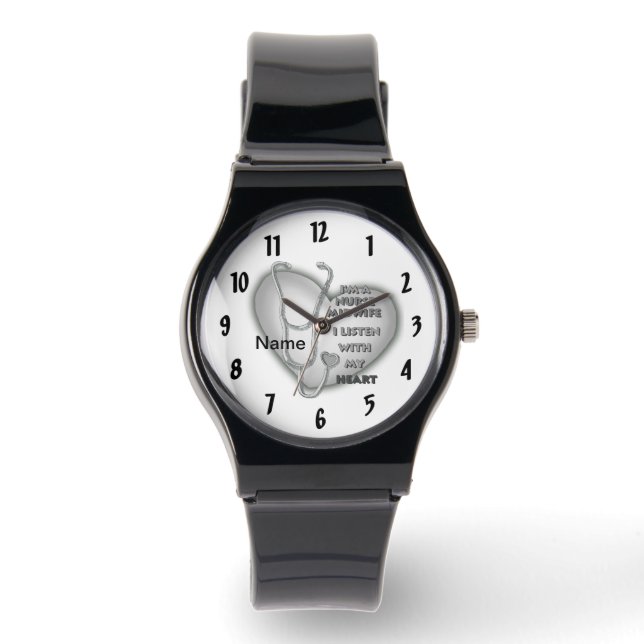 Gray Heart Midfrau Nurse Armbanduhr (Vorderseite)