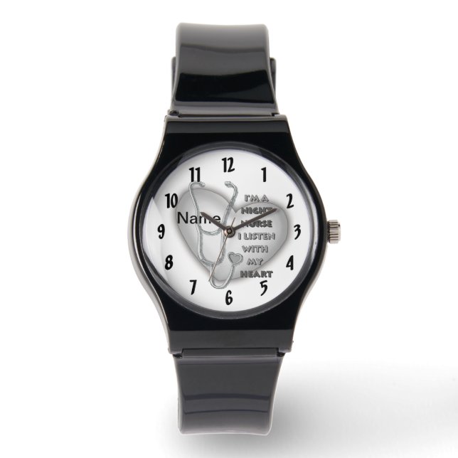 Gray Heart Night Nurse Armbanduhr (Vorderseite)