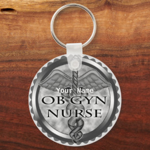 Gray heart ObGyn Nurse Schlüsselanhänger