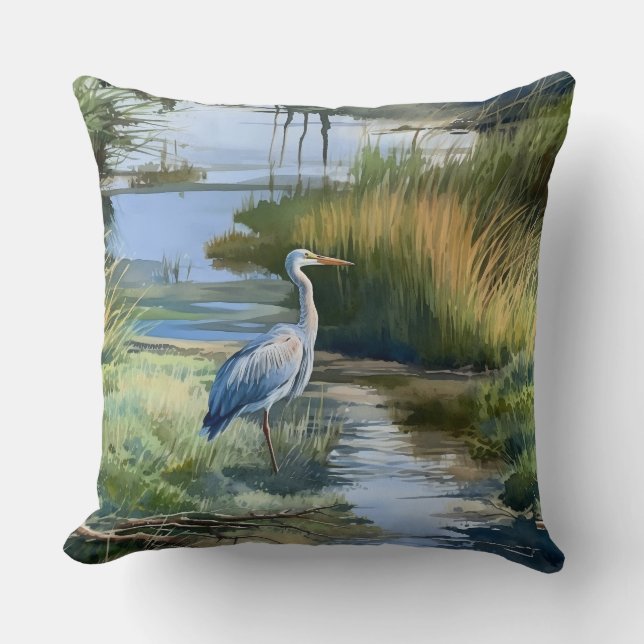Gray Heron Kissen (Vorderseite)