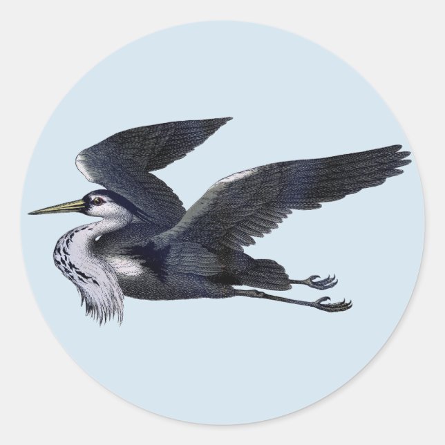 Gray Heron Stickers (Vorderseite)