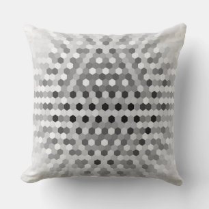 Gray Hexagons Muster Kissen