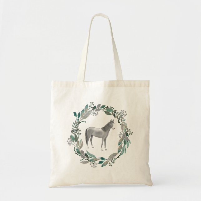 Gray Horse Tote Bag (Devant)