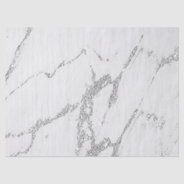 Gray Imitate Glitzer Silber Glitzer Akzent Seidenpapier (Vorderseite)