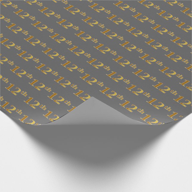Gray, Imitate Gold 12. (Zwölfte) Veranstaltung Geschenkpapier (Ecke)