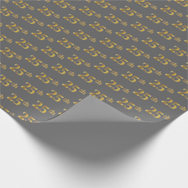 Gray, Imitate Gold 25. (25.) Veranstaltung Geschenkpapier (Ecke)