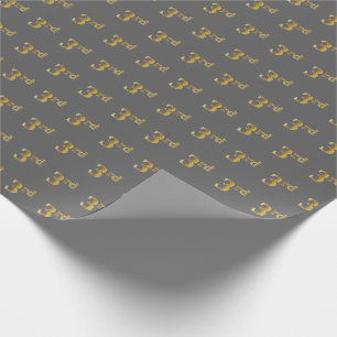 Gray, Imitate Gold 3. (3.) Event Wrapping Paper Geschenkpapier