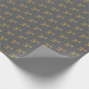 Gray, Imitate Gold 3. (3.) Event Wrapping Paper Geschenkpapier