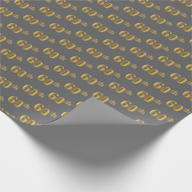 Gray, Imitate Gold 60. (60.) Veranstaltung Geschenkpapier (Ecke)