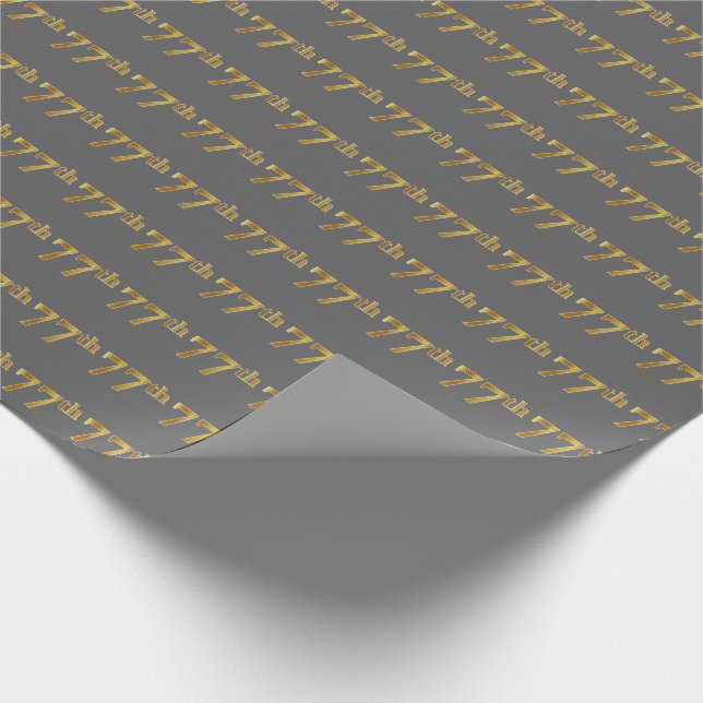 Gray, Imitate Gold 77. (77.-7.) Veranstaltung Geschenkpapier (Ecke)